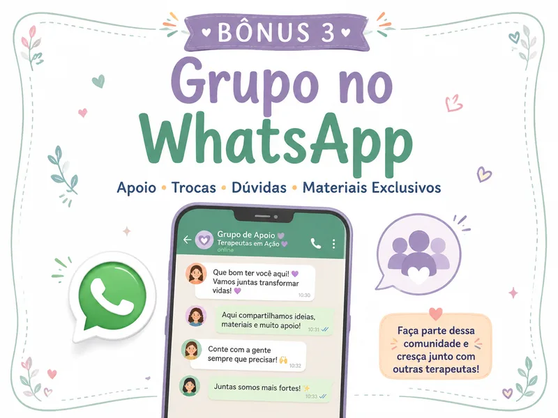 ✨ BÔNUS 3 ✨ - Grupo no WhatsApp